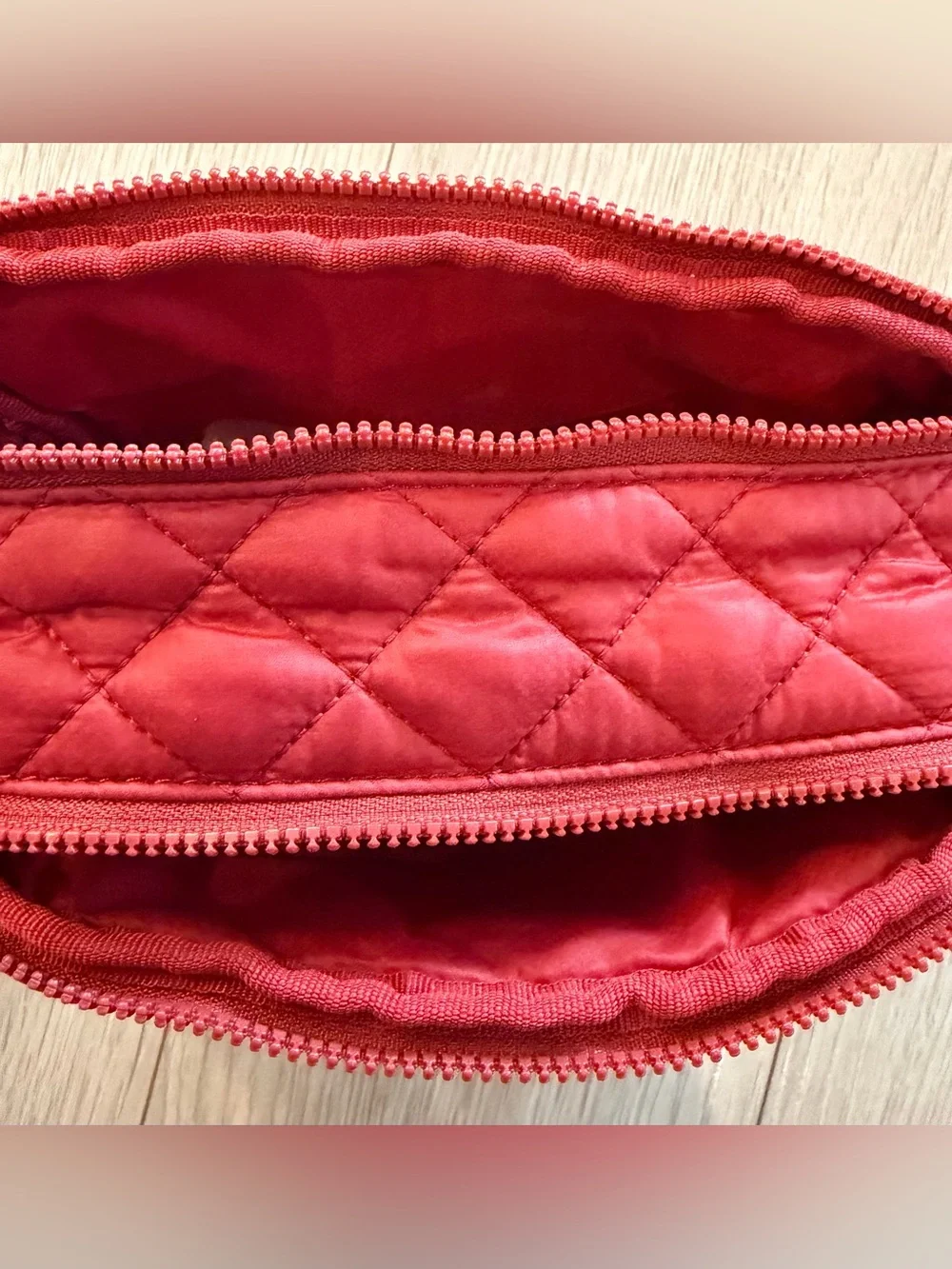 MZ Wallace Double Zip Cosmetic Pouch - Coral Pink